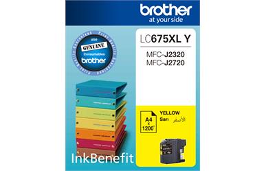 Brother LC675XLY Yellow Ink Cartridge